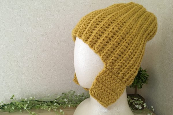 大人用耳当て付きニット帽