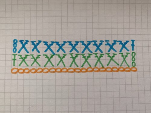 ミックスケーク　ブランケット　編み図